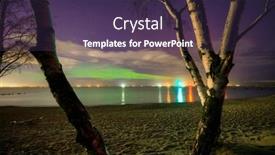  Presentation with aurora - Presentation theme having amazing-aurora-over-the-baltic background and a tawny brown colored foreground