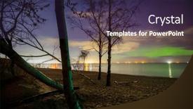  Presentation with aurora - Presentation design enhanced with amazing-aurora-over-the-baltic background and a wine colored foreground