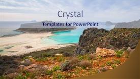  Presentation with amazing - Presentation theme with amazing-balos-beach-on-crete background and a sky blue colored foreground