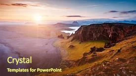  Presentation with lava - Slides with amazing black sand of lava in the beach on small peninsula popular tourist attraction unusual and gorgeous scene location place sudurland cape dyrholaey coast of iceland europe beauty world background and a tawny brown colored foreground