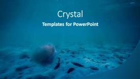 Presentation with banner blue - PPT theme featuring amazing-blue-underwater-world-banner background and a gray colored foreground