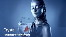  Presentation with amazing - PPT layouts consisting of amazing bodyart as pisces background and a ocean colored foreground