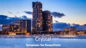  Presentation with amazing - Presentation theme enhanced with amazing-cityscape-of-gdynia background and a  colored foreground