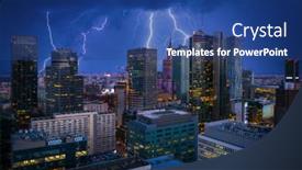  Presentation with poland - Colorful presentation enhanced with amazing-cityscape-of-warsaw-city backdrop and a ocean colored foreground