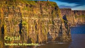  Presentation with ireland - Amazing slide deck having amazing-cliffs-of-moher backdrop and a tawny brown colored foreground