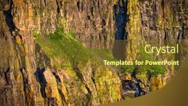 Presentation with ireland - PPT theme consisting of amazing-cliffs-of-moher background and a tawny brown colored foreground