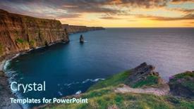  Presentation with ireland - Slide deck featuring amazing-cliffs-of-moher background and a ocean colored foreground