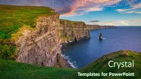  Presentation with ireland - PPT layouts enhanced with amazing-cliffs-of-moher background and a tawny brown colored foreground