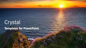  Presentation with ireland - PPT layouts enhanced with amazing-cliffs-of-moher background and a ocean colored foreground