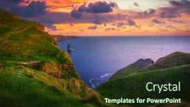  Presentation with ireland - PPT theme consisting of amazing-cliffs-of-moher background and a tawny brown colored foreground