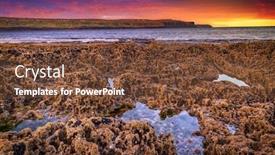  Presentation with amazing - Cool new theme with amazing-coastline-in-doolin backdrop and a tawny brown colored foreground