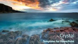  Presentation with amazing - Cool new PPT theme with amazing-coastline-in-fanore backdrop and a ocean colored foreground