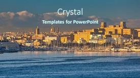  Presentation with malta - Colorful slide deck enhanced with amazing-coastline-of-sliema backdrop and a ocean colored foreground