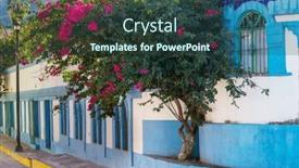  Presentation with buildings - PPT layouts featuring amazing-colorful-buildings-in-pueblo background and a tawny brown colored foreground