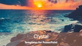  Presentation with royal blue - Amazing slide deck having amazing colorful sky royal blue backdrop and a coral colored foreground