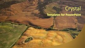  Presentation with rural road - Presentation design featuring amazing-colorful-sunset-in-tuscany background and a tawny brown colored foreground