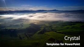 Presentation with rural road - Audience pleasing presentation consisting of amazing-colorful-sunset-in-tuscany backdrop and a black colored foreground
