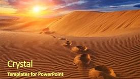 Presentation with amazing - Cool new presentation with amazing desert view in sunset backdrop and a tawny brown colored foreground