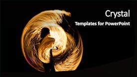  Presentation with show - Amazing presentation design having amazing fire show at night backdrop and a black colored foreground