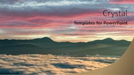  Presentation with morning sunrise - Presentation theme consisting of amazing-flowing-morning-fog background and a coral colored foreground