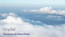  Presentation with morning sunrise - Slide set consisting of amazing-flowing-morning-fog background and a sky blue colored foreground