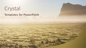 Presentation with beautiful landscapes - Audience pleasing slide deck consisting of amazing-foggy-rural-landscapes backdrop and a cream colored foreground