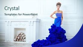  Presentation with luxury lifestyle - PPT theme with amazing grace - full length portrait background and a cool aqua colored foreground