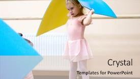  Presentation with trains - PPT layouts with amazing grace - girl trains stretching exercises background and a lemonade colored foreground