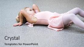  Presentation with trains - Slide deck featuring amazing grace - girl trains stretching exercises background and a  colored foreground