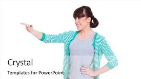  Presentation with portrait happy family smiling - PPT layouts having amazing grace - portrait of happy girl pointing background and a  colored foreground