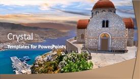  Presentation with monastery - Presentation theme featuring amazing-greece-beautiful-kalymnos-island background and a  colored foreground