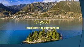  Presentation with scenery - PPT theme featuring amazing-lake-iseo-scenery background and a violet colored foreground