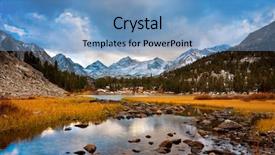  Presentation with amazing - Presentation having amazing landscape beautiful mountain sunset background and a light blue colored foreground