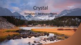  Presentation with amazing - Amazing presentation theme having amazing landscape beautiful mountain sunset backdrop and a light blue colored foreground