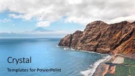  Presentation with amazing - Presentation with amazing-landscape-from-la-gomera background and a light blue colored foreground