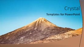  Presentation with amazing - Presentation theme having amazing-landscape-in-el-teide background and a teal colored foreground