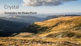  Presentation with amazing - PPT theme consisting of amazing-landscape-in-parang-mountains background and a light blue colored foreground