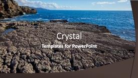  Presentation with amazing - Presentation theme featuring amazing-landscape-with-basalt-rock background and a dark gray colored foreground