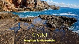  Presentation with amazing - Presentation design having amazing-landscape-with-basalt-rock background and a tawny brown colored foreground