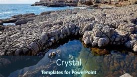  Presentation with amazing - Slides with amazing-landscape-with-basalt-rock background and a ocean colored foreground