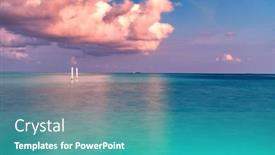  Presentation with turquoise - Slide deck featuring amazing-landscape-with-turquoise-sea background and a teal colored foreground