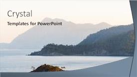  Presentation with mediterranean - Beautiful presentation design featuring amazing mediterranean seascape in turkey landscape photography backdrop and a cream colored foreground
