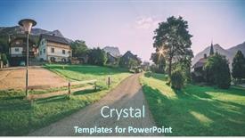  Presentation with filter - Slides having amazing morning in the resslern village near the grundlsee lake alps austria europe toned like instagram filter background and a ocean colored foreground