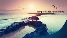  Presentation with sea sun - Presentation theme with amazing morning sun over the sea volcanic island of malta qawra europe beauty world retro toning effect background and a lemonade colored foreground