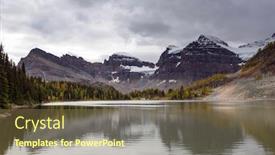  Presentation with british columbia canada - PPT theme with amazing-mountain-landscapes-in-mount background and a tawny brown colored foreground