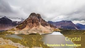  Presentation with british columbia canada - Audience pleasing presentation theme consisting of amazing-mountain-landscapes-in-mount backdrop and a tawny brown colored foreground