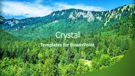  Presentation with japan beautiful landscape mountain fuji - Presentation theme featuring mountain landscape high austrian mountains background and a tawny brown colored foreground