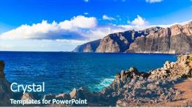  Presentation with nature award - Slides consisting of amazing nature of tenerife - impressive background and a ocean colored foreground