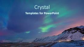  Presentation with amazing - Audience pleasing PPT theme consisting of amazing-northern-lights-beautiful-view backdrop and a ocean colored foreground