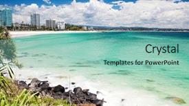  Presentation with australia - Amazing PPT layouts having new south wales - amazing ocean at the kingscliff backdrop and a seafoam green colored foreground